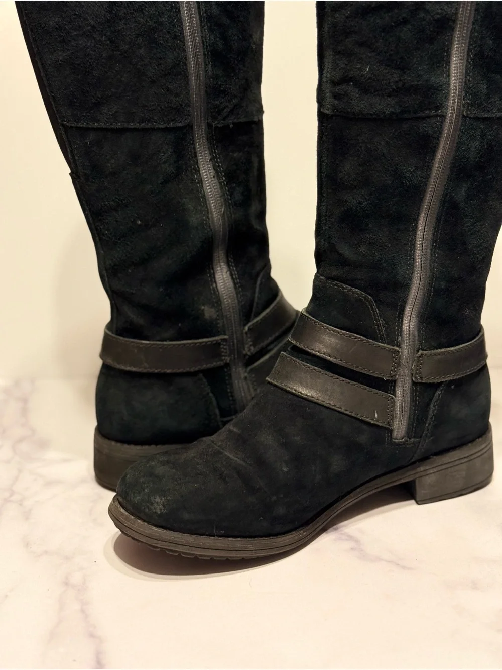 The North Face Bridgeton Black Suede Waterproof Riding Boots, EUC w/ box, size 9